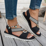 Adjustable Toe Ring Wedge Sandals