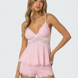 Lace Trim Cami Pyjama Set