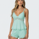 Lace Trim Cami Pyjama Set