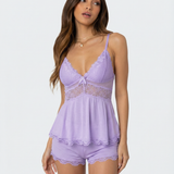 Lace Trim Cami Pyjama Set