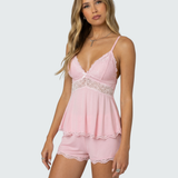 Lace Trim Cami Pyjama Set