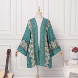 Printed Open Front Kimono Cardigan
