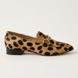 Women's Leopard Print Pointed-Toe Flat Loafers