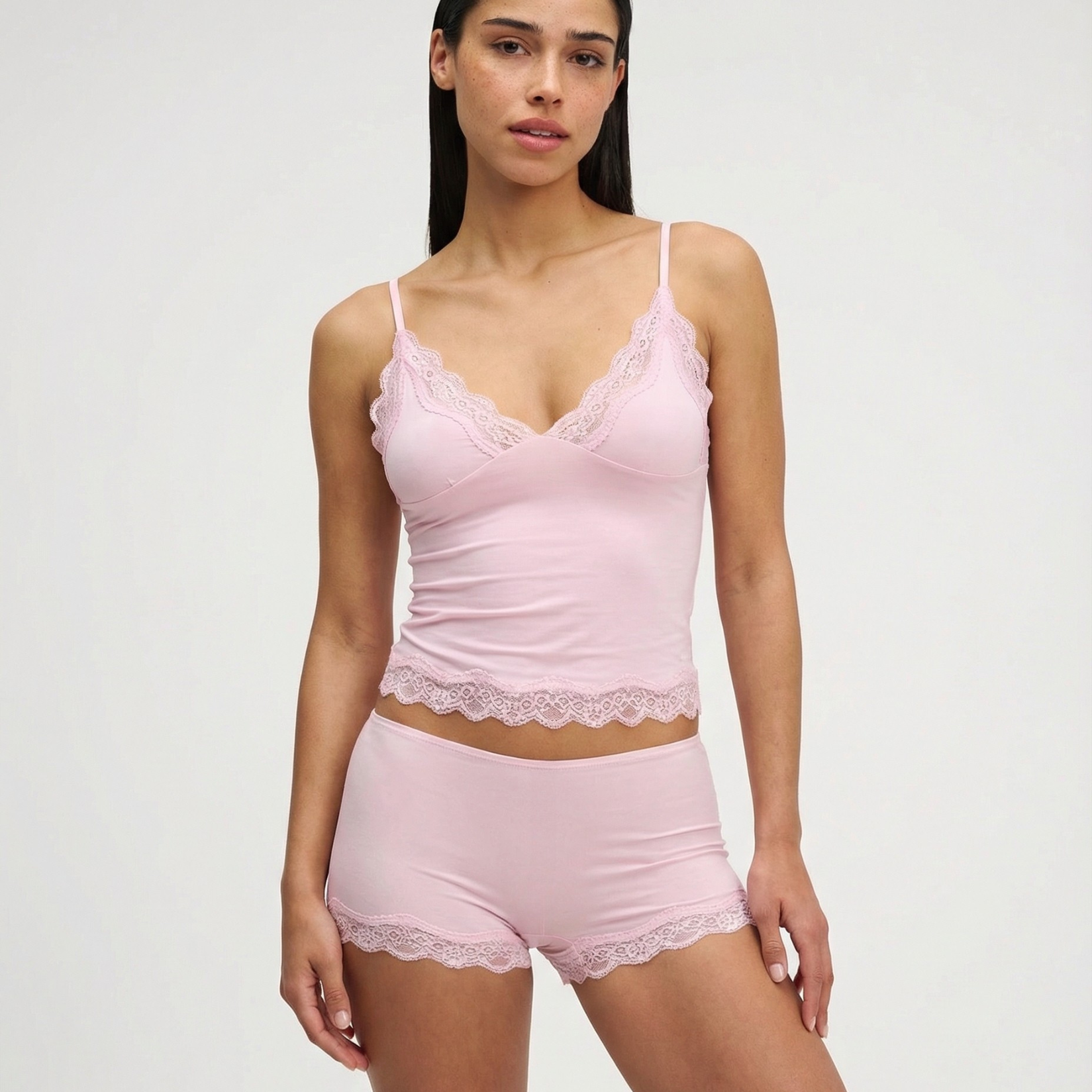 Lace Trim Cami Pyjama Set