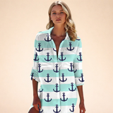 Bohemian Print V-Neck Mini Dress
