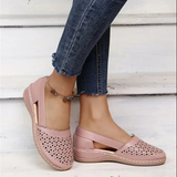 Perforated Slingback Slip-On Flats