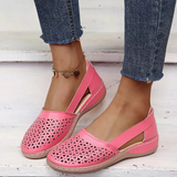 Perforated Slingback Slip-On Flats