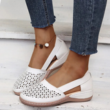 Perforated Slingback Slip-On Flats