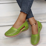 Perforated Slingback Slip-On Flats