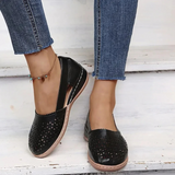 Perforated Slingback Slip-On Flats