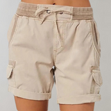 Relaxed Cargo Drawstring Shorts
