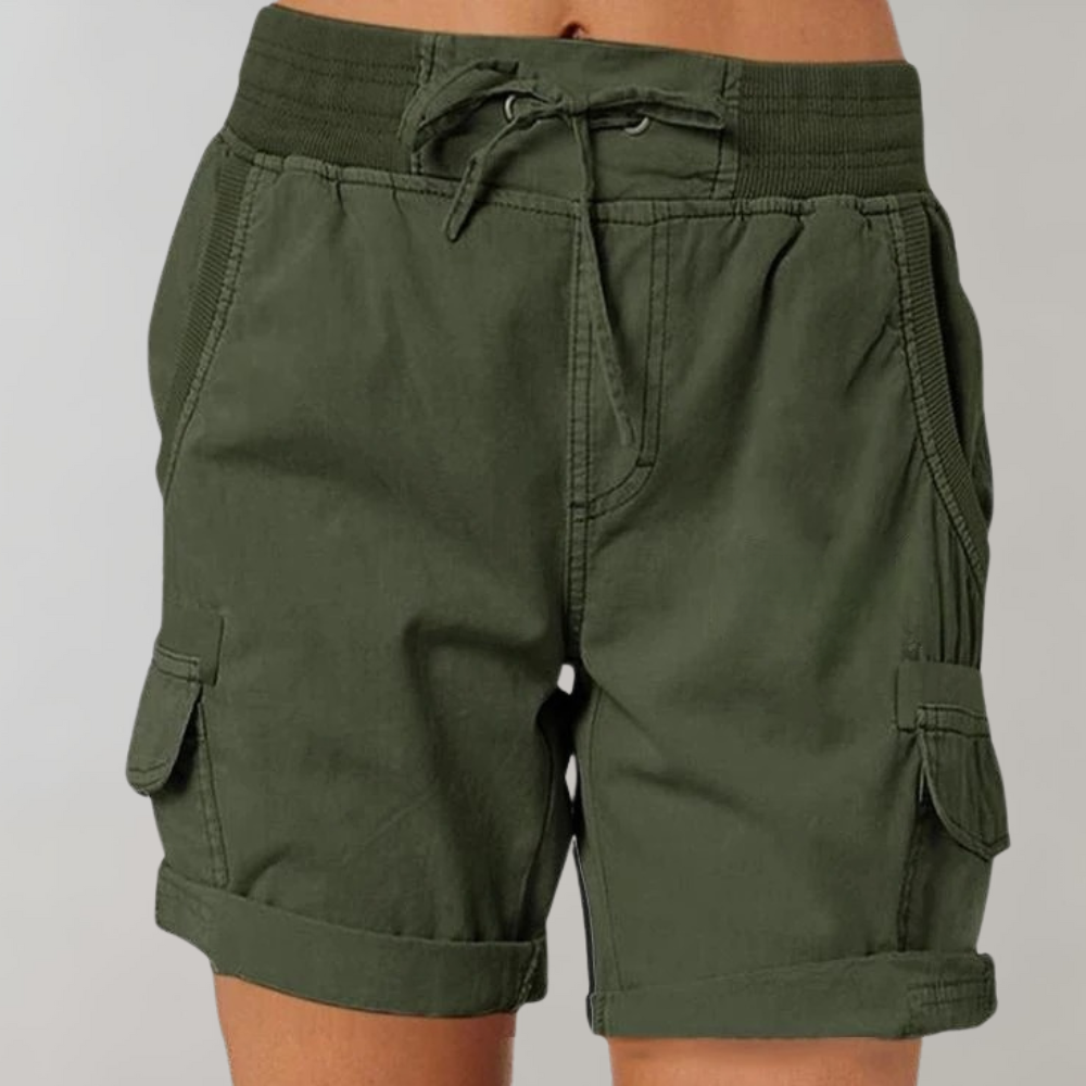 Relaxed Cargo Drawstring Shorts