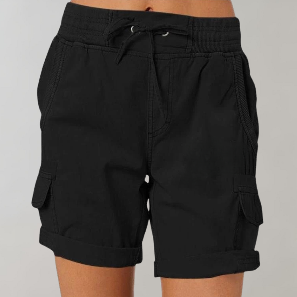 Relaxed Cargo Drawstring Shorts