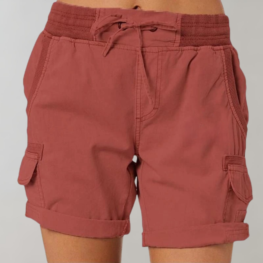 Relaxed Cargo Drawstring Shorts