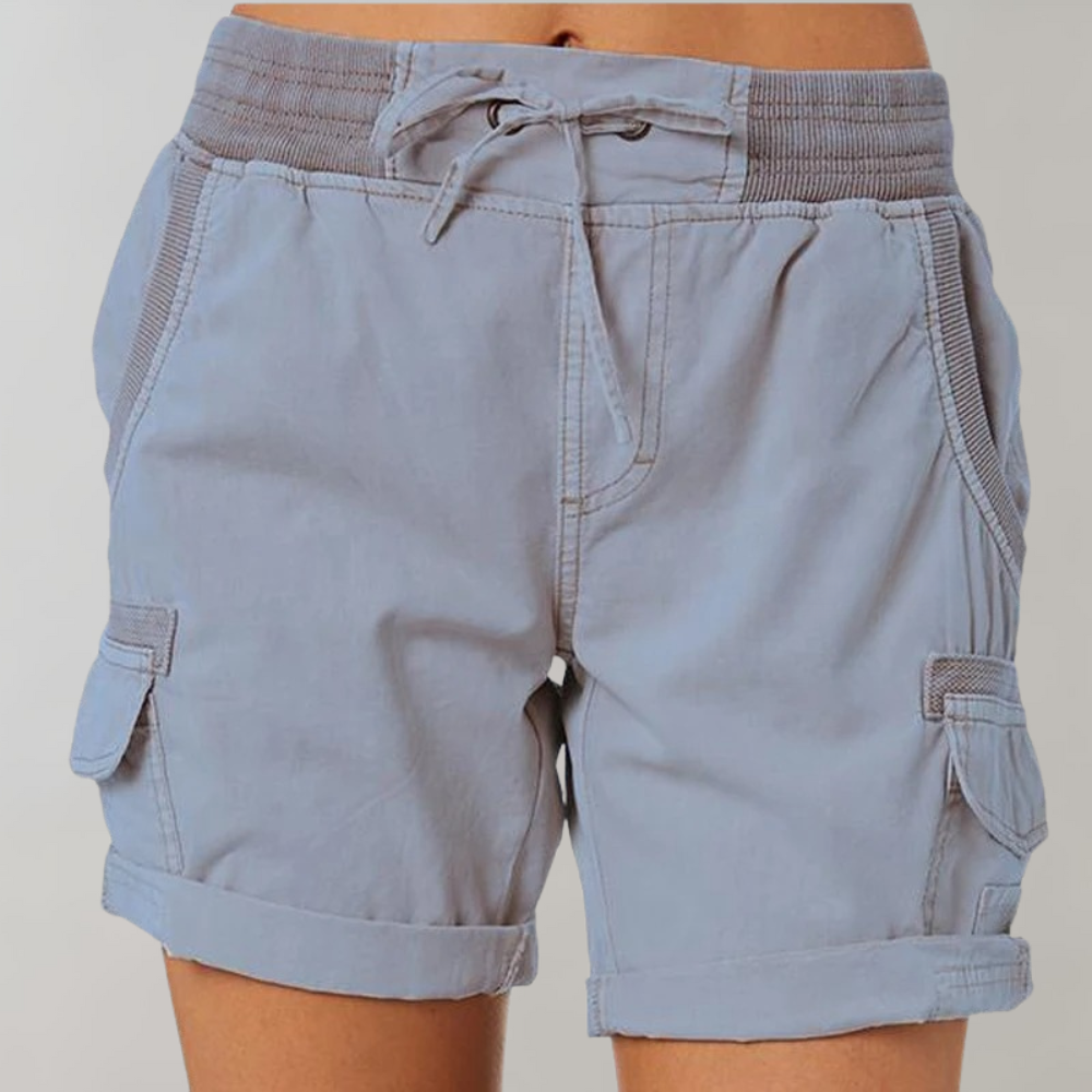 Relaxed Cargo Drawstring Shorts