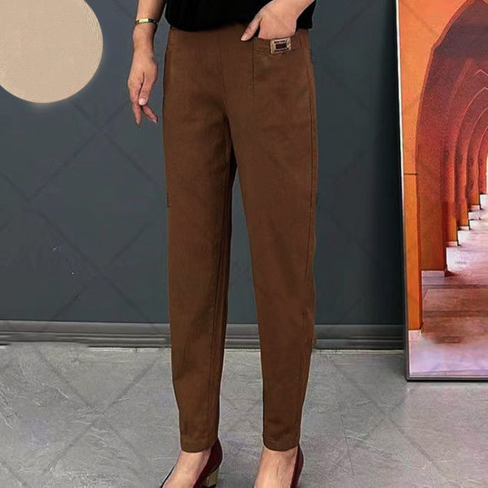 High Waist Tapered Trousers
