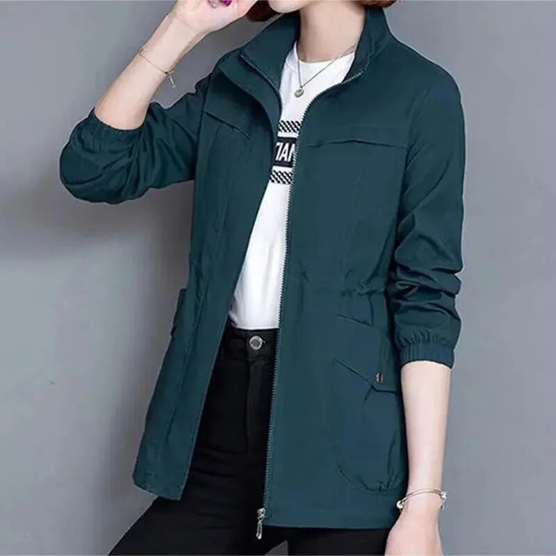 Lightweight Zip Front Utility Jacket