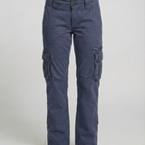 High Waist Stretch Cargo Trousers