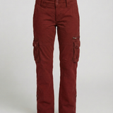 High Waist Stretch Cargo Trousers