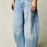 Women's High Waist Barrel Leg Denim Jeans