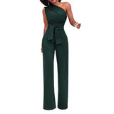 Lily | One Shoulder Belted Jumpsuit