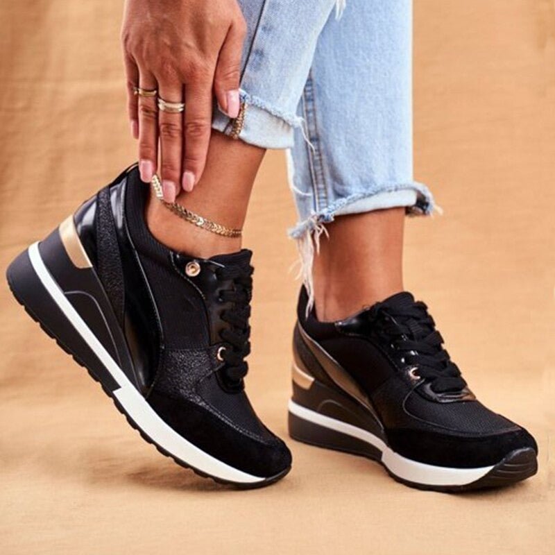 Chunky Platform Lace-Up Sneakers