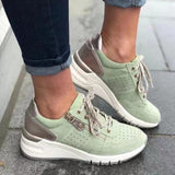 Breathable Mesh Lace-Up Sneakers