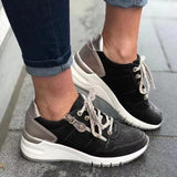 Breathable Mesh Lace-Up Sneakers