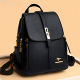 Leather Look Anti Theft Backpack