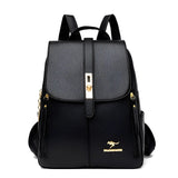 Leather Look Anti Theft Backpack