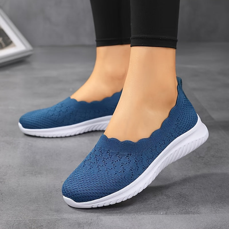 Breathable Slip-On Knit Trainers