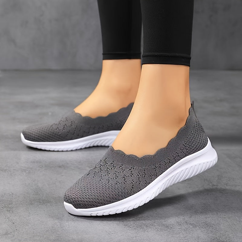 Breathable Slip-On Knit Trainers