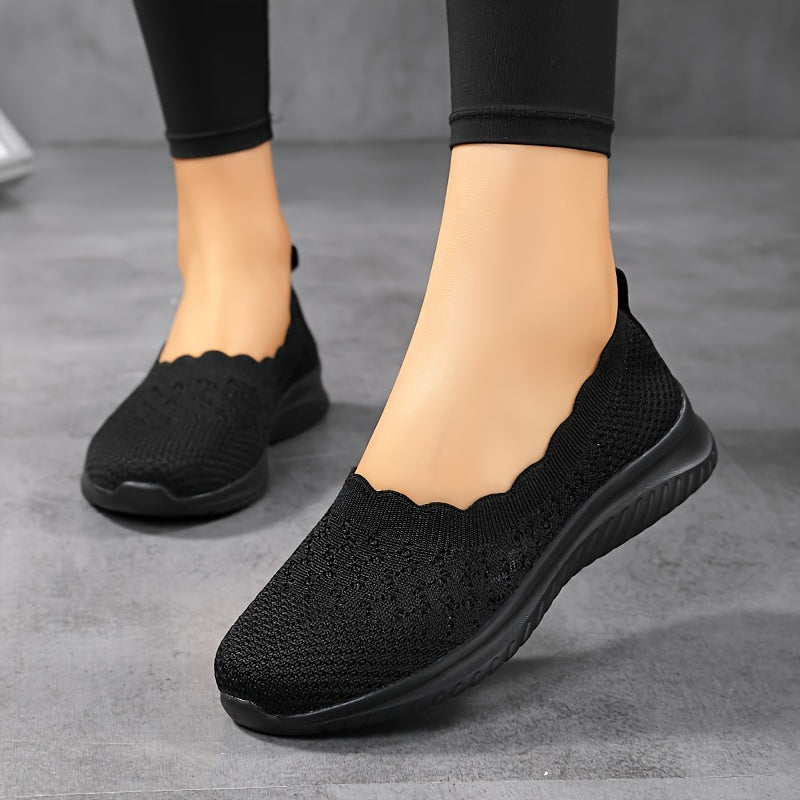Breathable Slip-On Knit Trainers