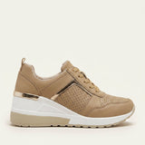 Women's Lace-Up Cushioned Platform Sneakers