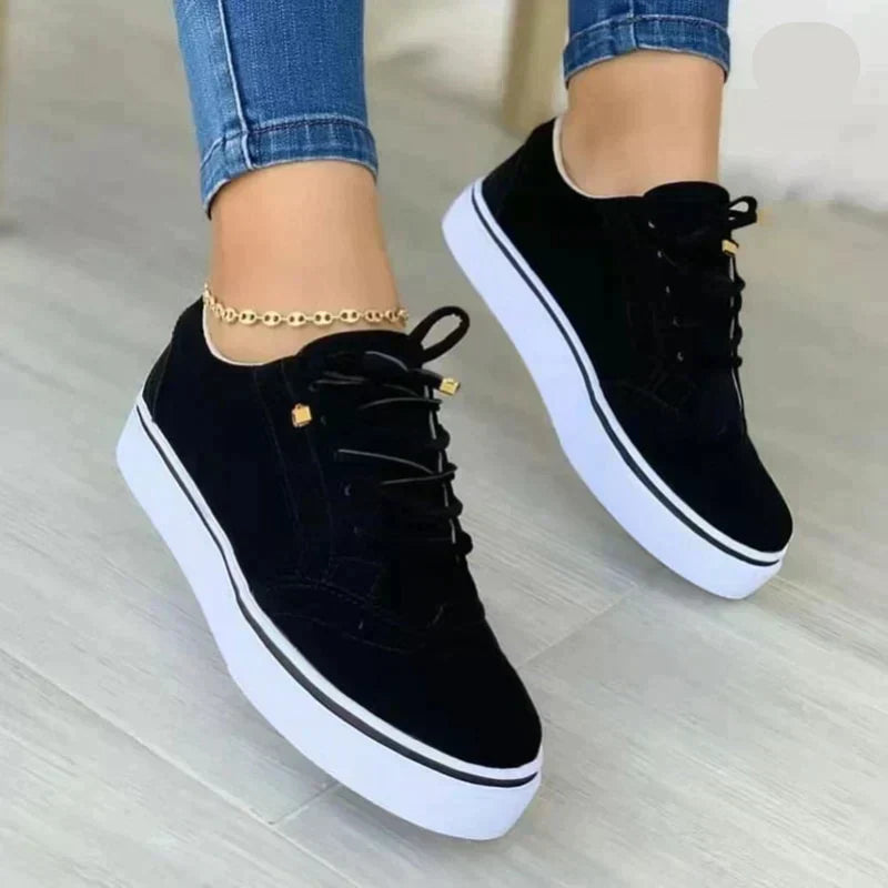 Lace-Up Casual Platform Sneakers