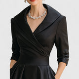Vintage Wrap Midi Swing Dress