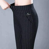 High Waist Stretch Tapered Trousers