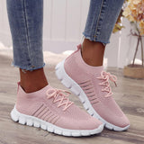 Breathable Mesh Lace-Up Sneakers