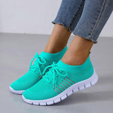 Breathable Mesh Lace-Up Sneakers