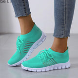 Breathable Mesh Lace-Up Sneakers