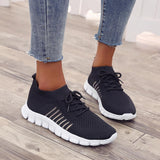 Breathable Mesh Lace-Up Sneakers