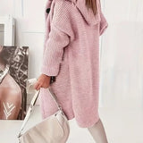Hooded Button Front Teddy Knit Cardigan