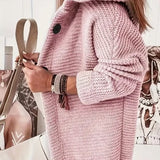 Hooded Button Front Teddy Knit Cardigan