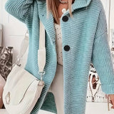 Hooded Button Front Teddy Knit Cardigan