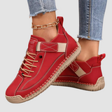 Leather Look Lace-Up Casual Shoes