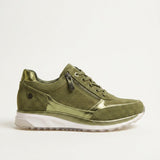 Women's Side Zip Cushioned Sole Sneakers