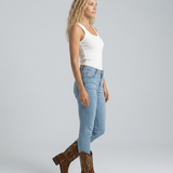 Women's Embroidered Knee-High Western Cowboy Boots