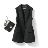 Sleeveless Tailored Longline Blazer Vest