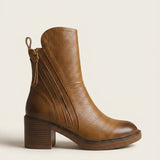 Women's Leather-Look Mid Calf Boots