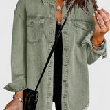 Oversized Button Front Shacket
